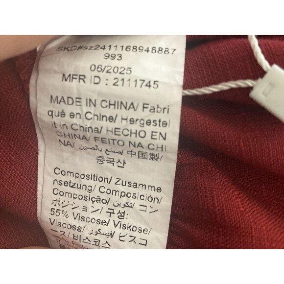 Emery Rose Women's Top 1X Burgundy Tiered Babydoll Lace Peasant Cottagecore NWOT - Picture 9 of 12